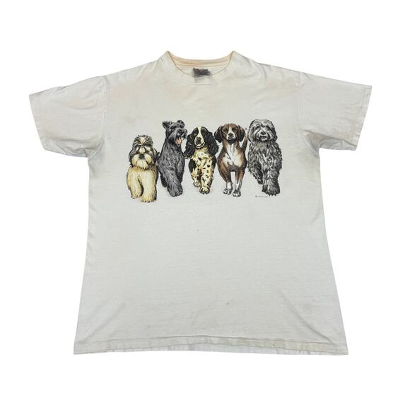Oneita Other - Vintage Dog Double Sided T Shirt Men's Large Dog Puppy Butts Animal